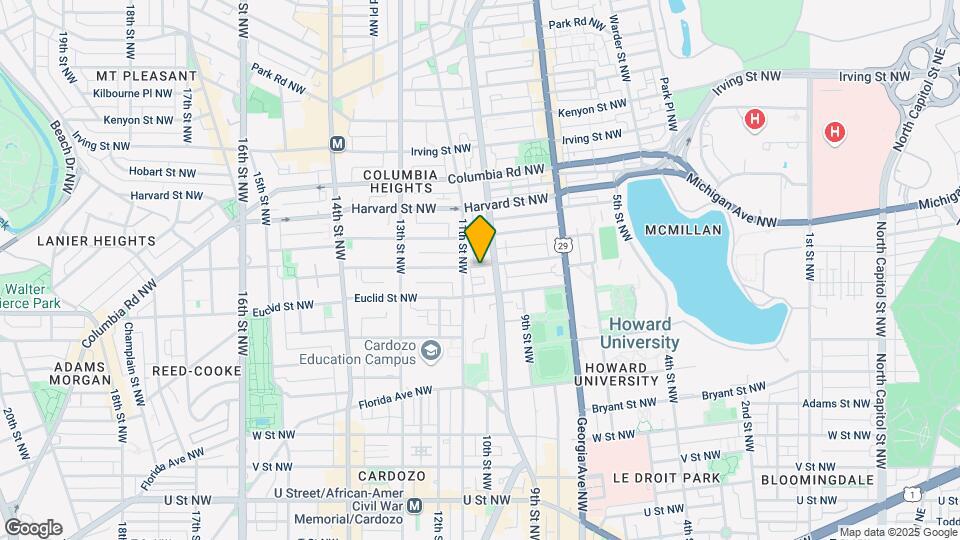 1020 Fairmont St NW Map and Location Details