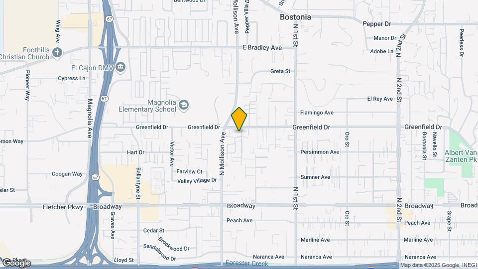 1280 Denver Ln Mapa y Detalles de la Ubicación