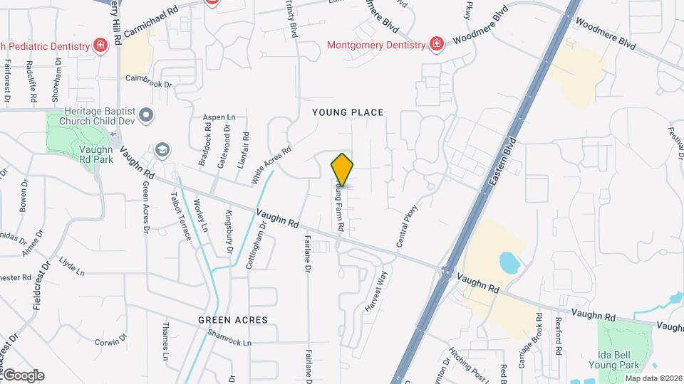 1819 Young Farm Rd Map and Location Details