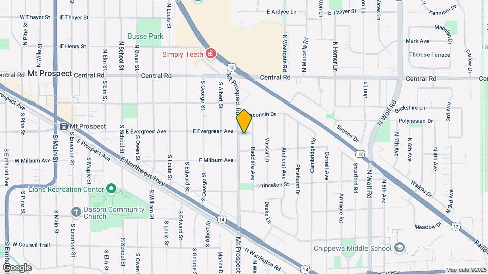 543 N Mount Prospect Rd Map and Location Details