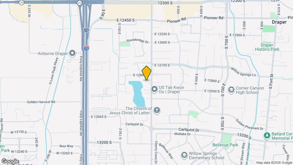 12838 S 300 E Map and Location Details