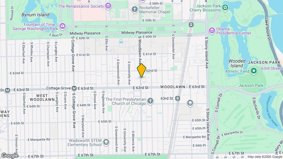 6231 S Woodlawn Ave, Unit 3 Map and Location Details