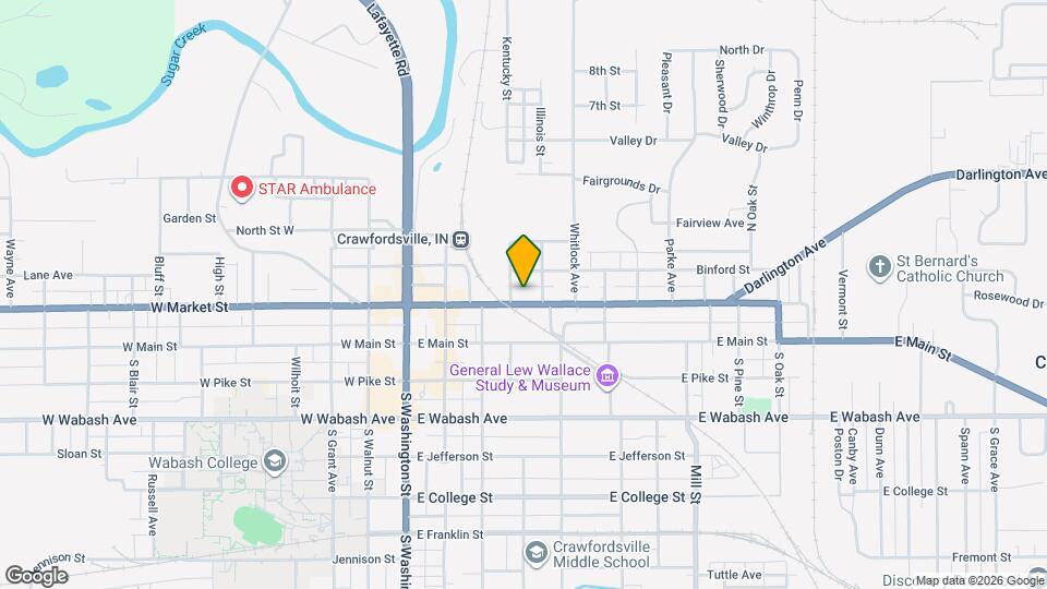 402 E Market St Mapa y Detalles de la Ubicación