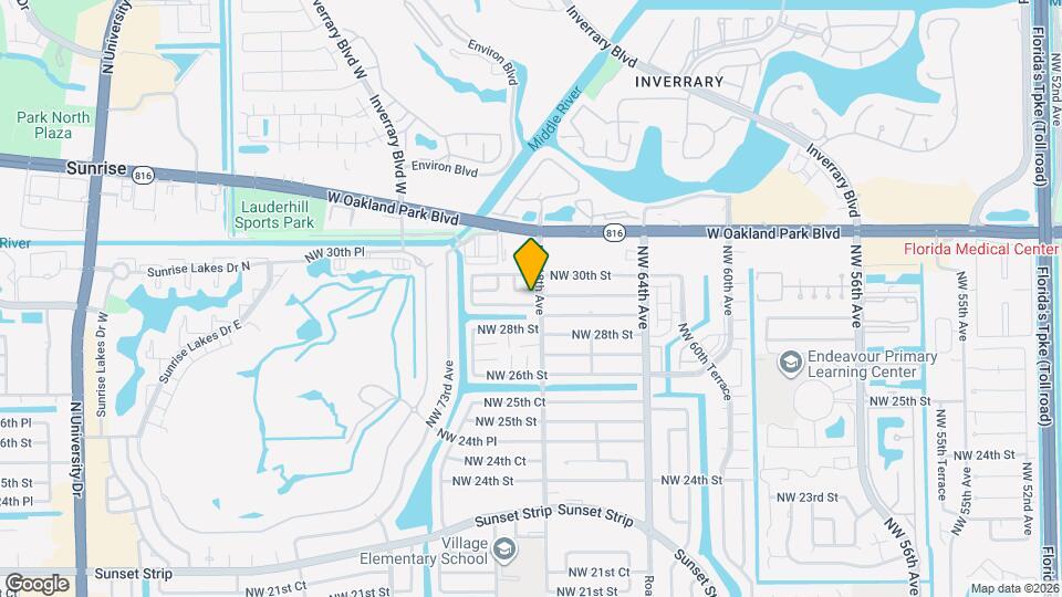 6807 NW 29th St Map and Location Details