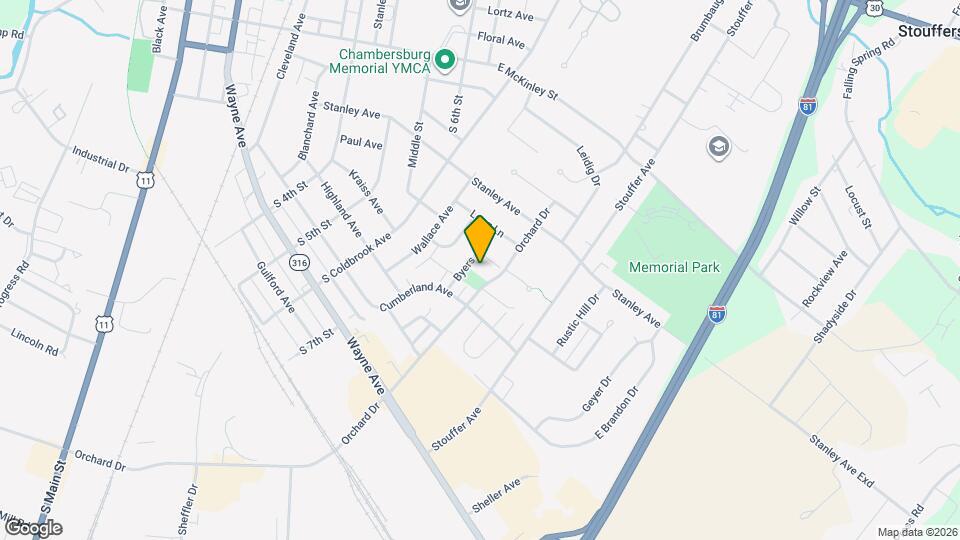 970 Byers Ave Map and Location Details