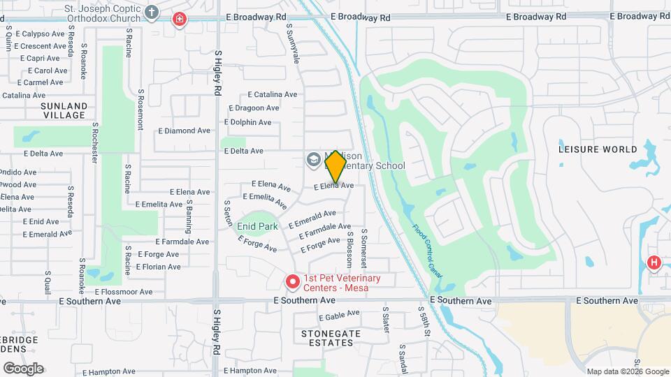 5531 E Elena Ave Map and Location Details