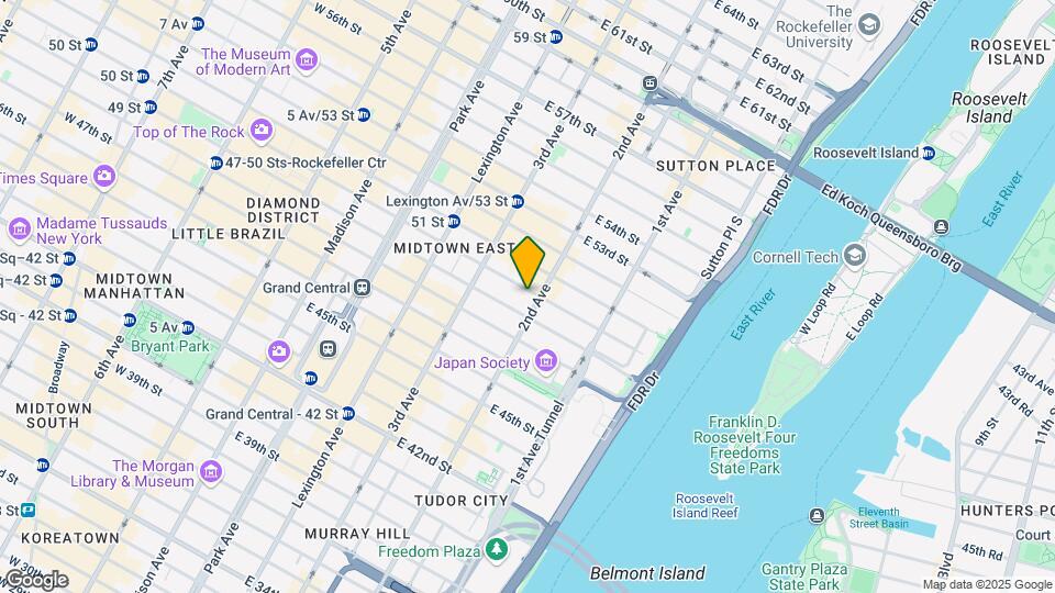 250 E 50th St Mapa y Detalles de la Ubicación