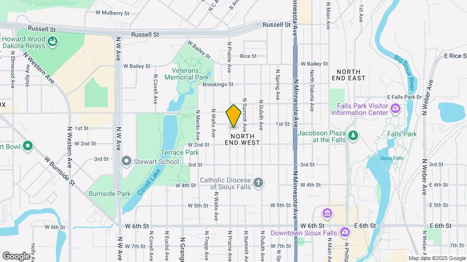 814 N Prairie Ave Map and Location Details