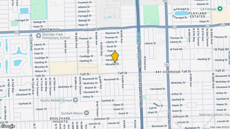 6504 Moseley St Map and Location Details