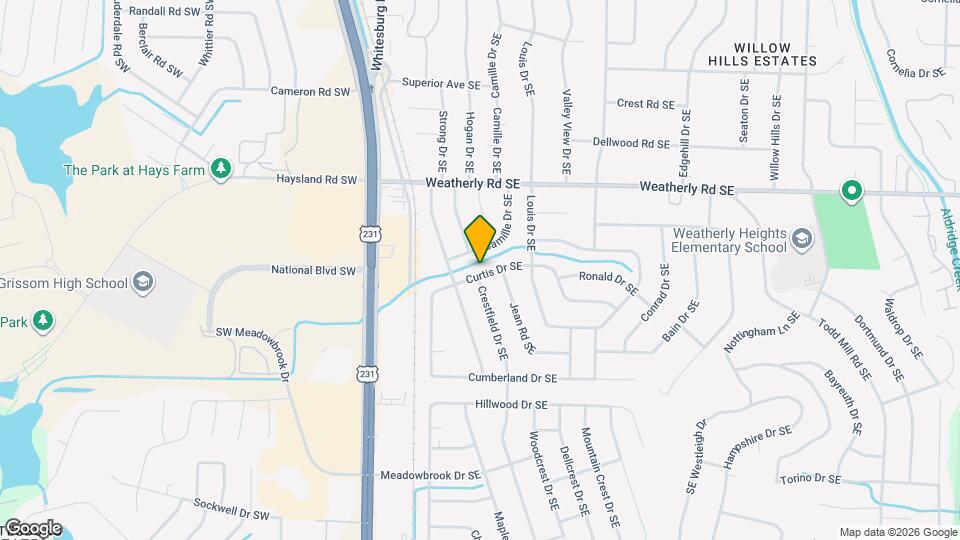 307 Curtis Dr SE Map and Location Details