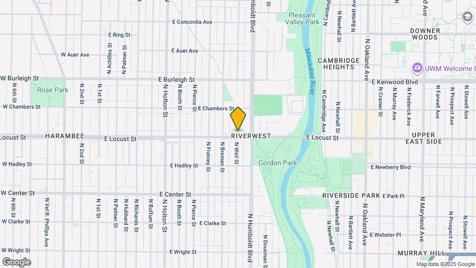 1000 E Locust St Map and Location Details