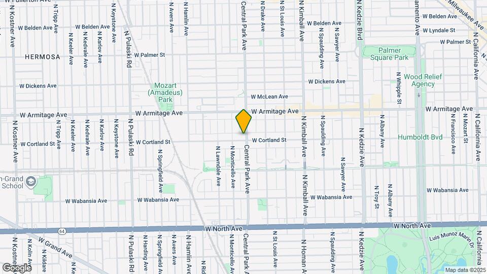 3606 W Cortland St, Unit CH1 Map and Location Details