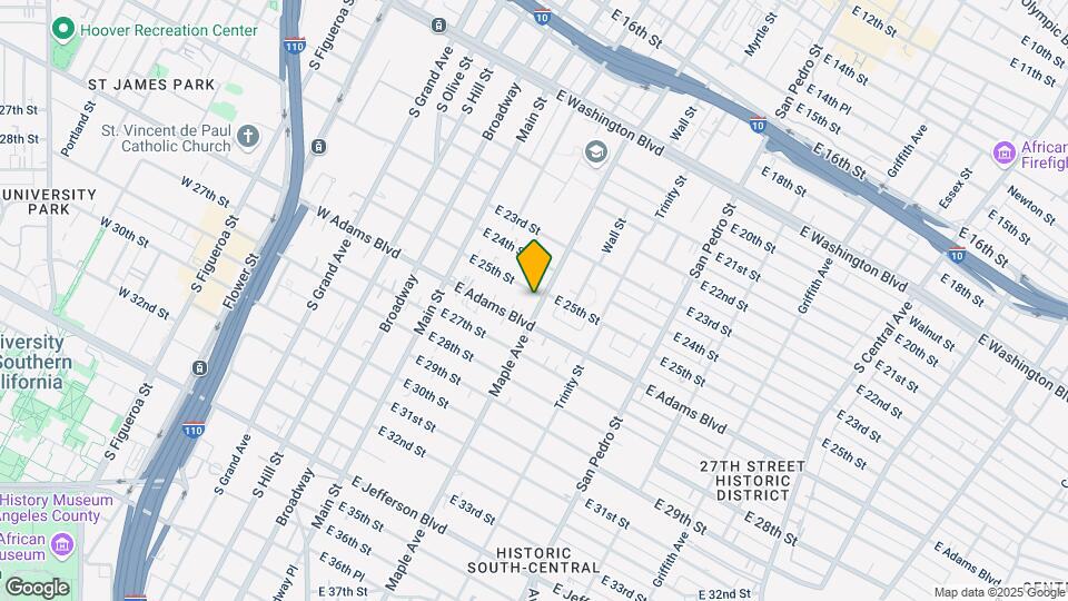 320 E 25th St Map and Location Details