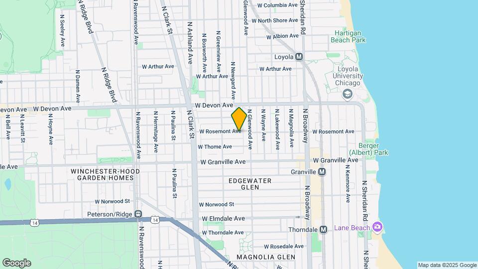 1421-1423 W Rosemont Ave Map and Location Details