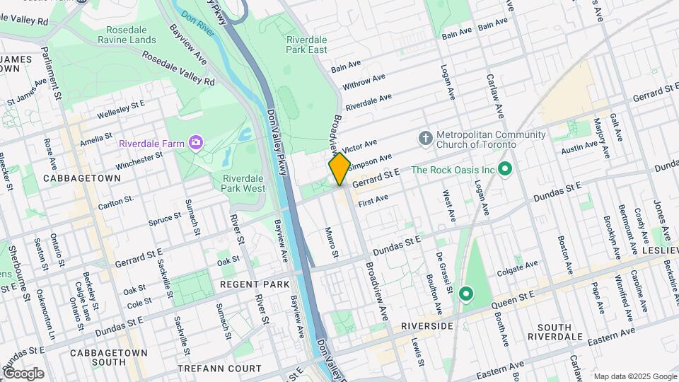 577-577 Gerrard St E Map and Location Details