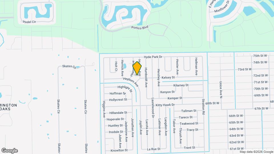 6133 Hughes Ave Map and Location Details