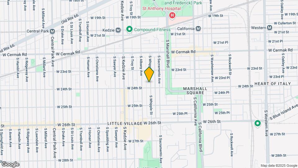 2346 S Whipple St Map and Location Details