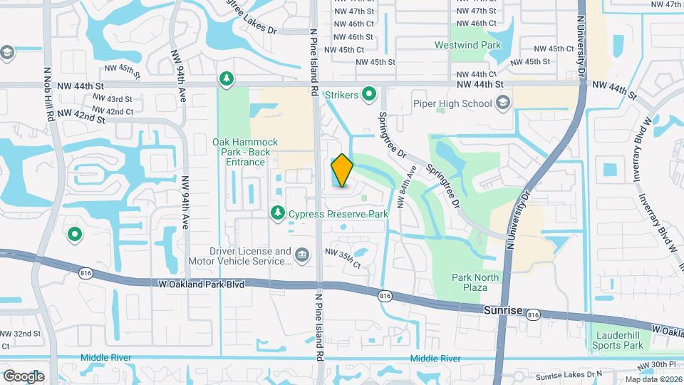 8753 NW 39th St Map and Location Details