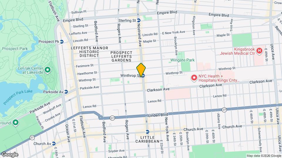 1242 Nostrand Ave Map and Location Details