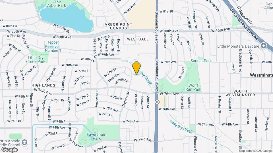7700 Depew St Map and Location Details