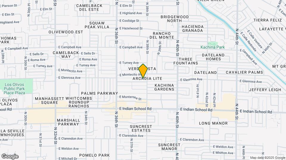 3738 E Glenrosa Ave Map and Location Details