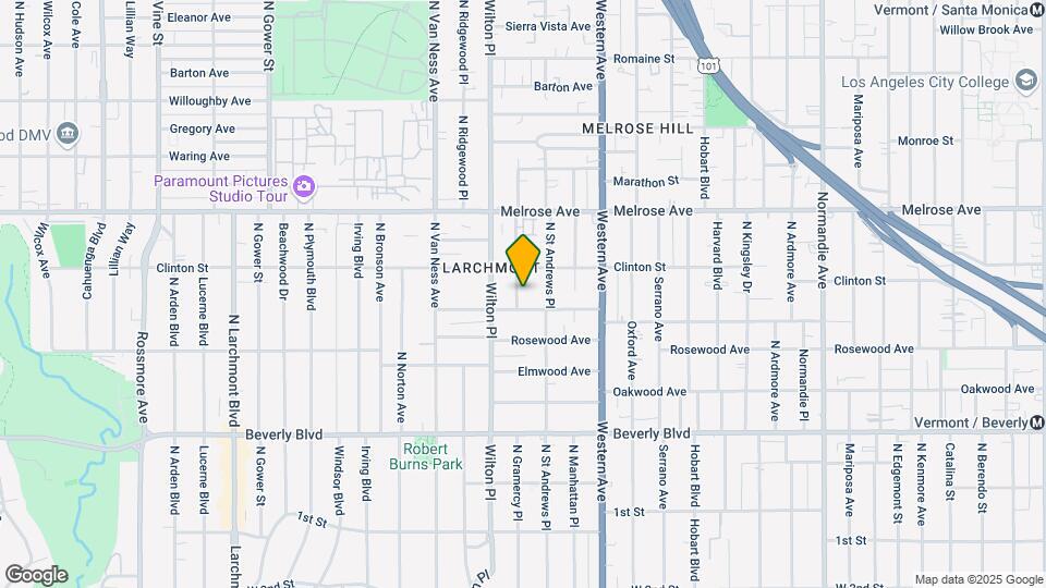 518 N Gramercy Pl Map and Location Details