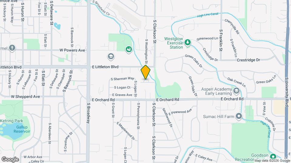 5846 S Pearl St Map and Location Details