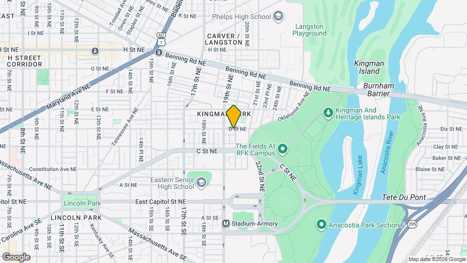 1925 D St NE Map and Location Details
