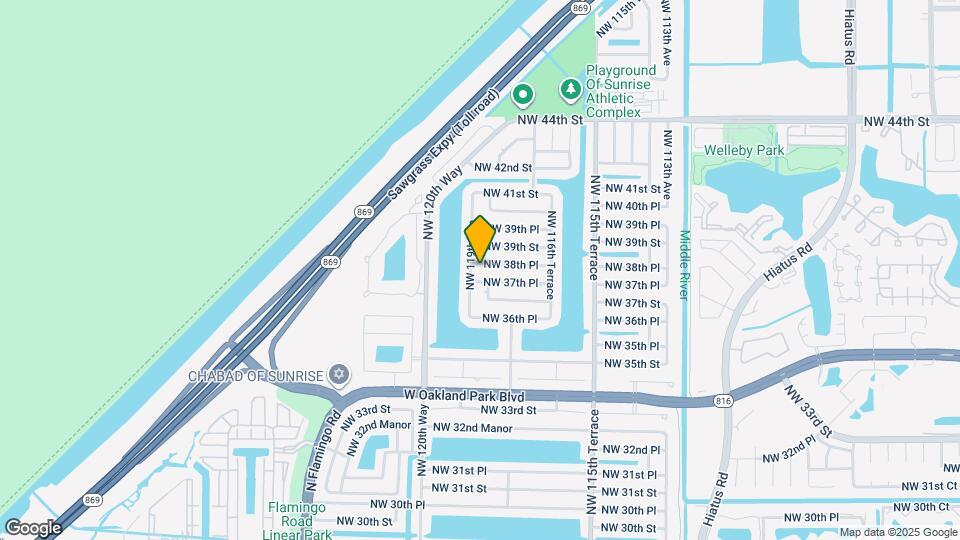 11910 NW 38th Pl Map and Location Details