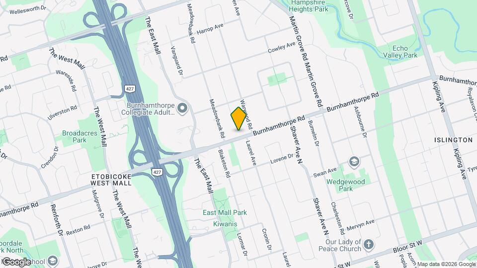 395 Burnhamthorpe Rd Map and Location Details