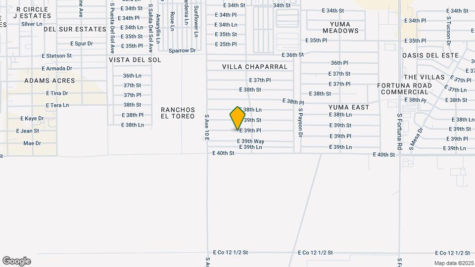 10225 E 39th Pl Map and Location Details
