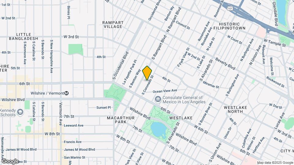515 S Coronado St Map and Location Details