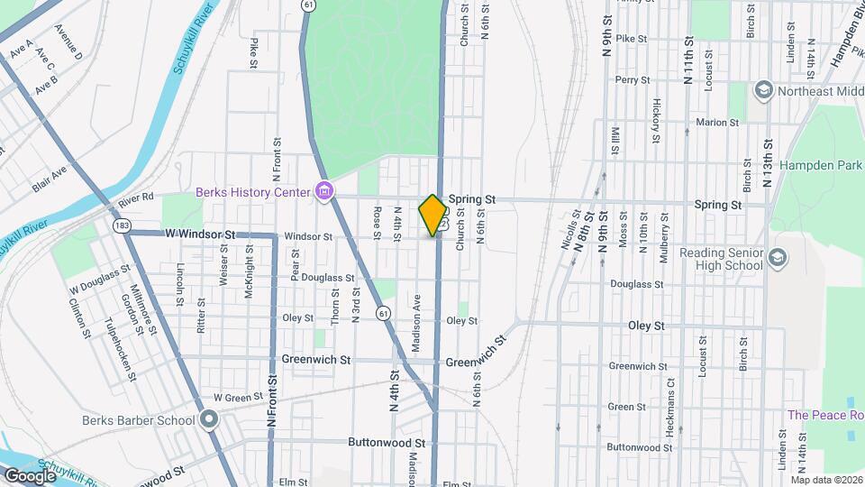 832 N 5th St Map and Location Details