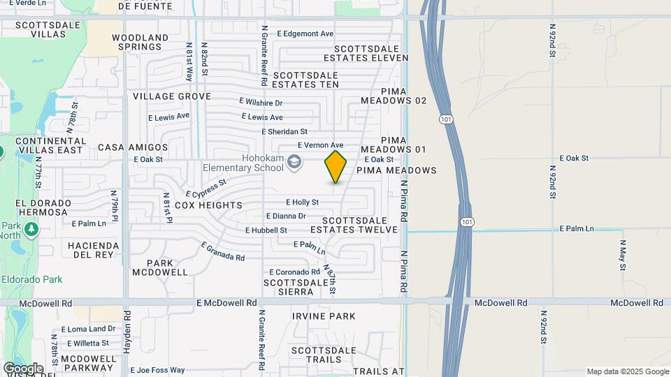 8655 E Monte Vista Rd Map and Location Details