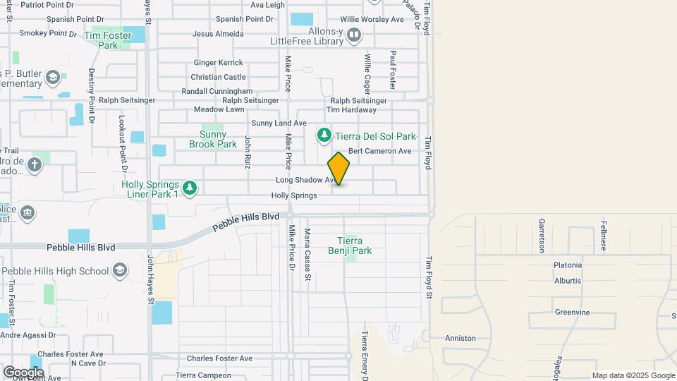 14805 Holly Springs Map and Location Details