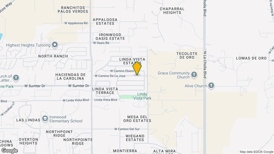 2581 W Camino De La Joya Map and Location Details