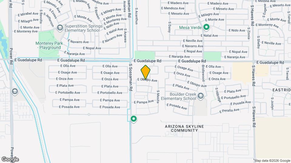 7661 E Obispo Ave Map and Location Details