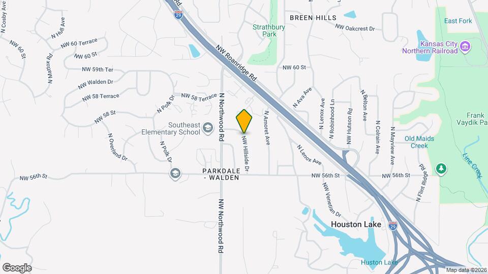 5711 NW Hillside Dr Map and Location Details