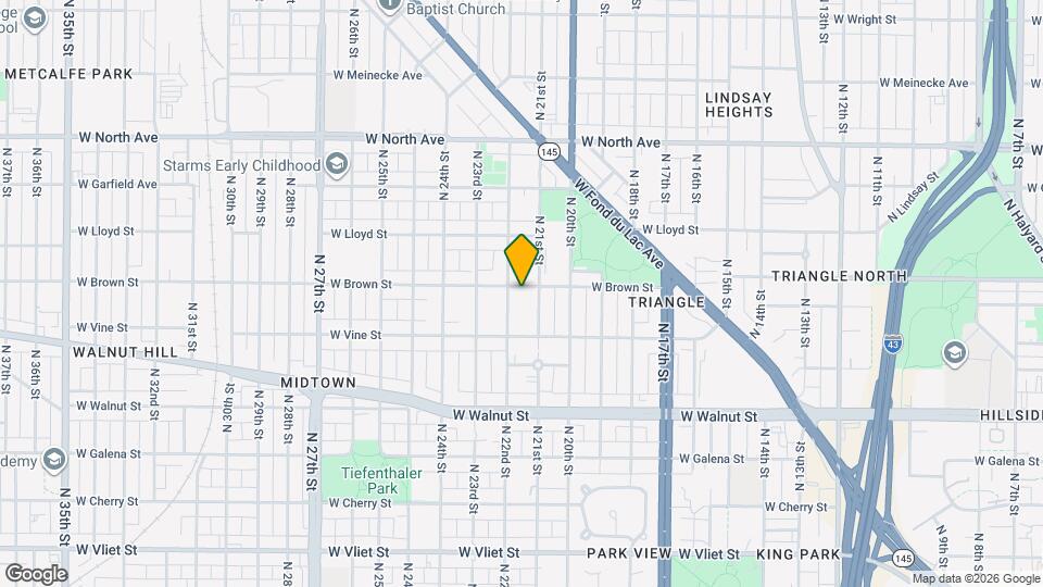 2119 W Brown St Map and Location Details