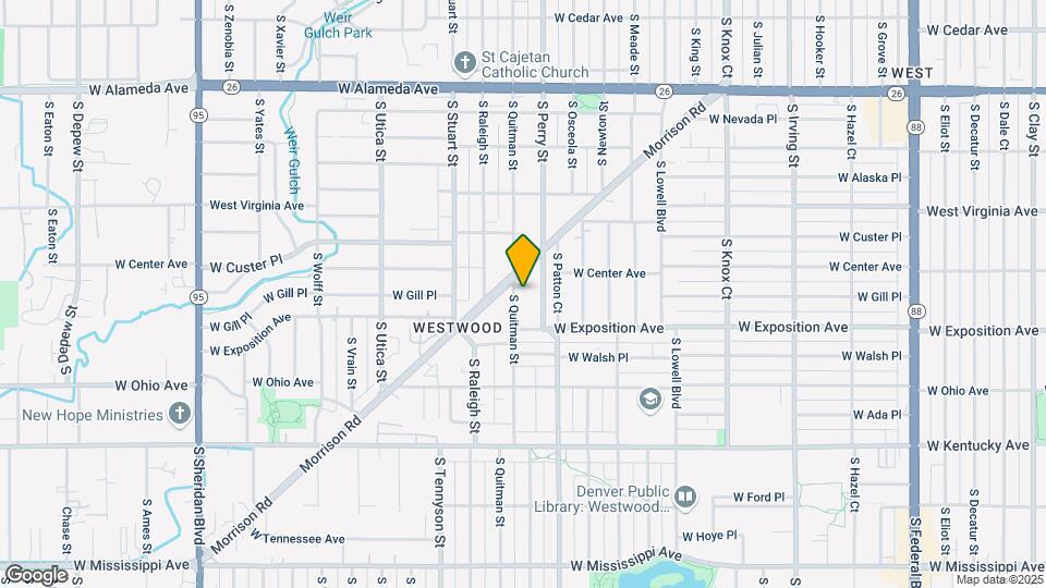 636 S Quitman St Mapa y Detalles de la Ubicación