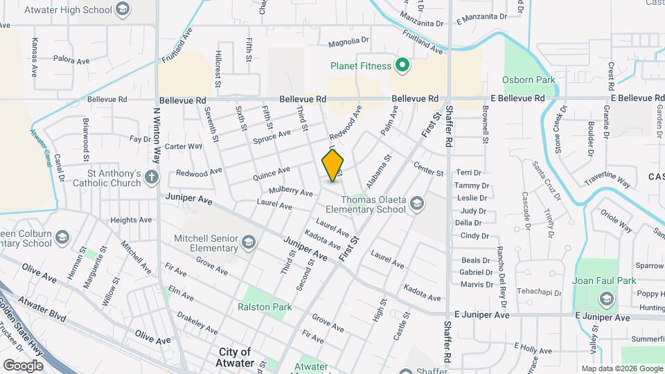 1169 Oak Ave Map and Location Details