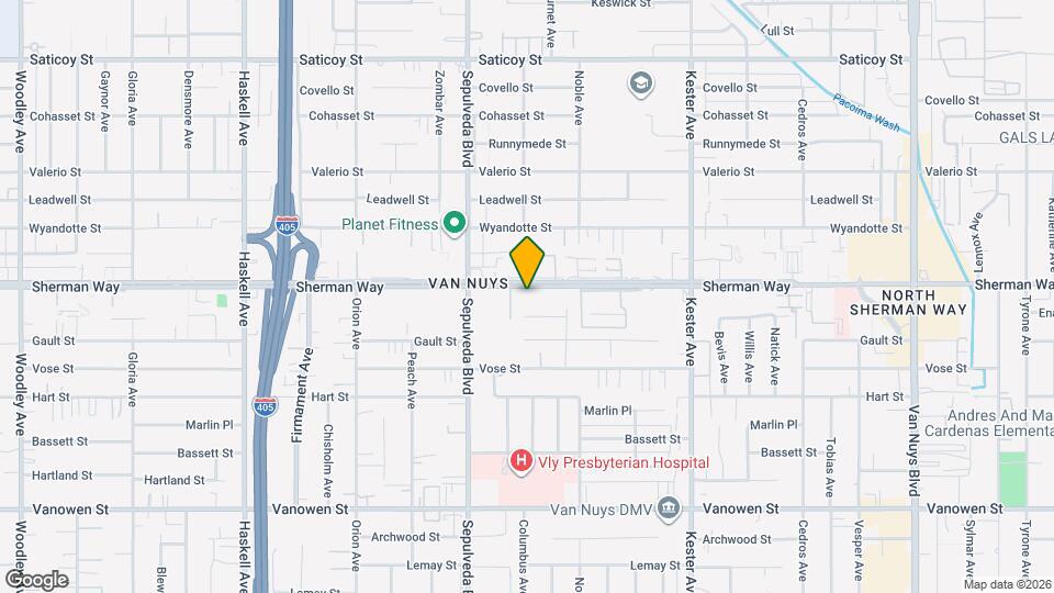 15200 Sherman Way Map and Location Details