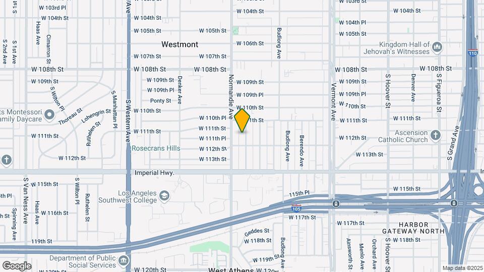 11135 S Mariposa Ave Map and Location Details