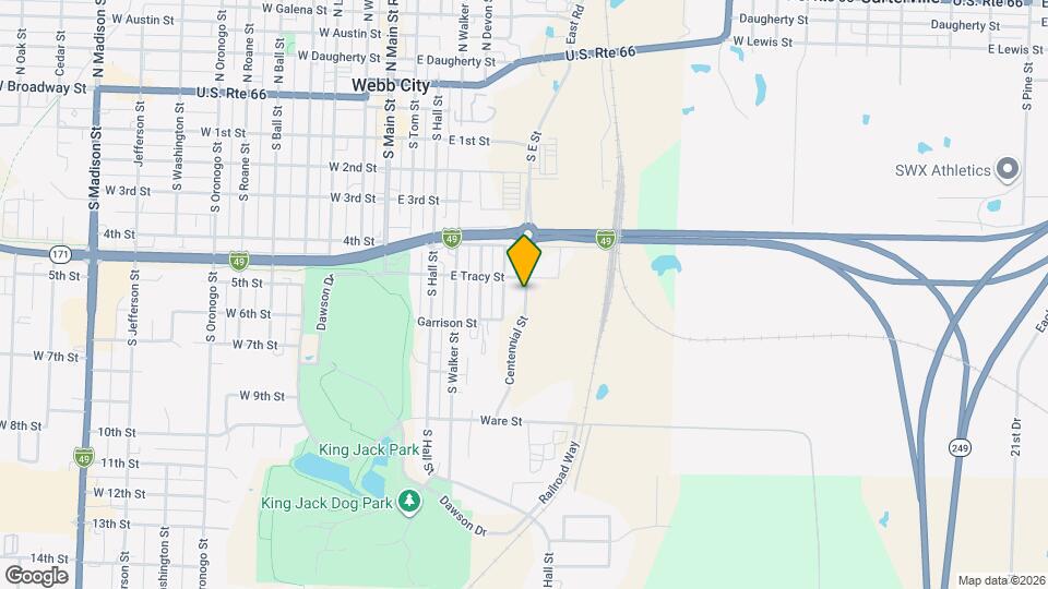 544 Centennial St Map and Location Details