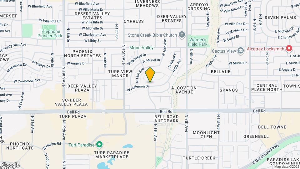 1030 W Anderson Dr Mapa y Detalles de la Ubicación