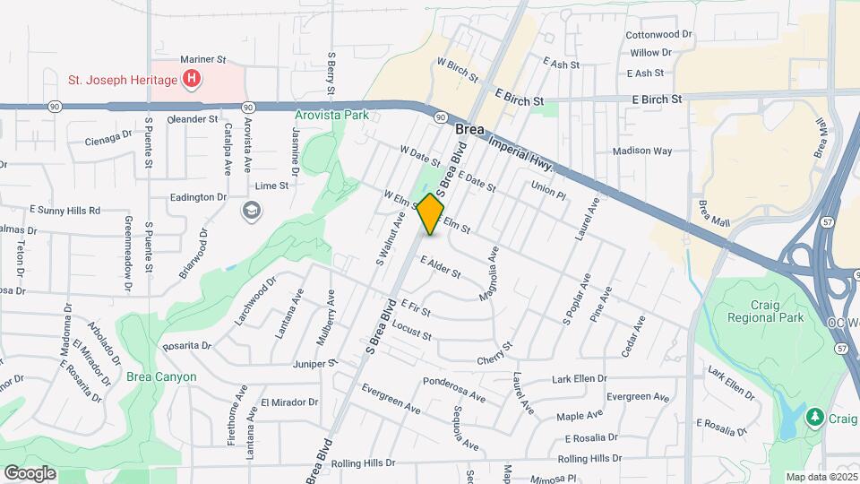 550 S Brea Blvd Map and Location Details