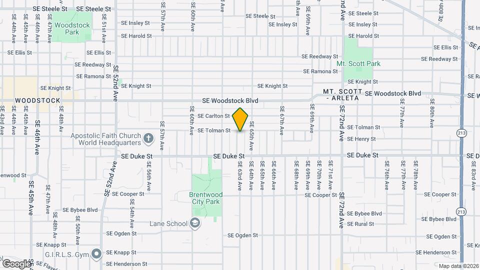 6314 SE 63rd Ave Map and Location Details