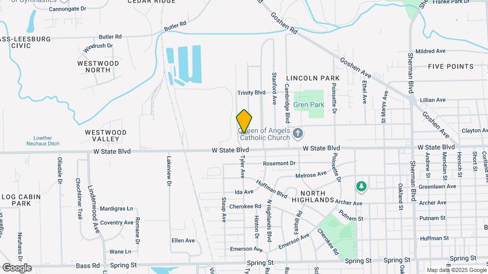 1843 Purdue Dr Map and Location Details