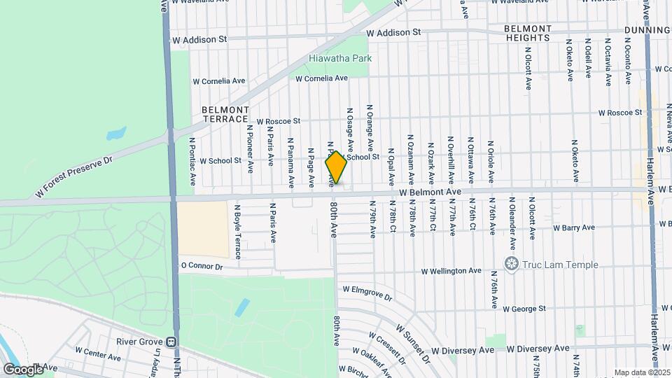 7958 W Belmont Ave Map and Location Details