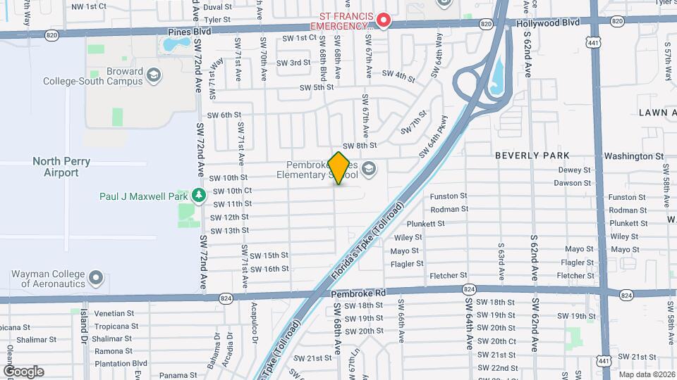 6790 SW 10th Ct Map and Location Details